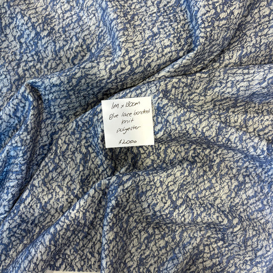 1m Blue Lace Bonded Knit