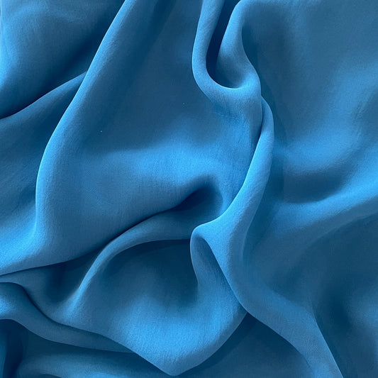 1.4m aqua sand-washed silk triple georgette