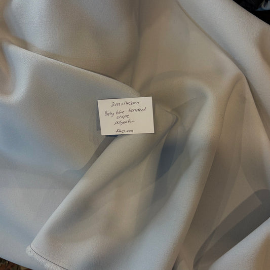 2m Baby Blue Bonded Crepe