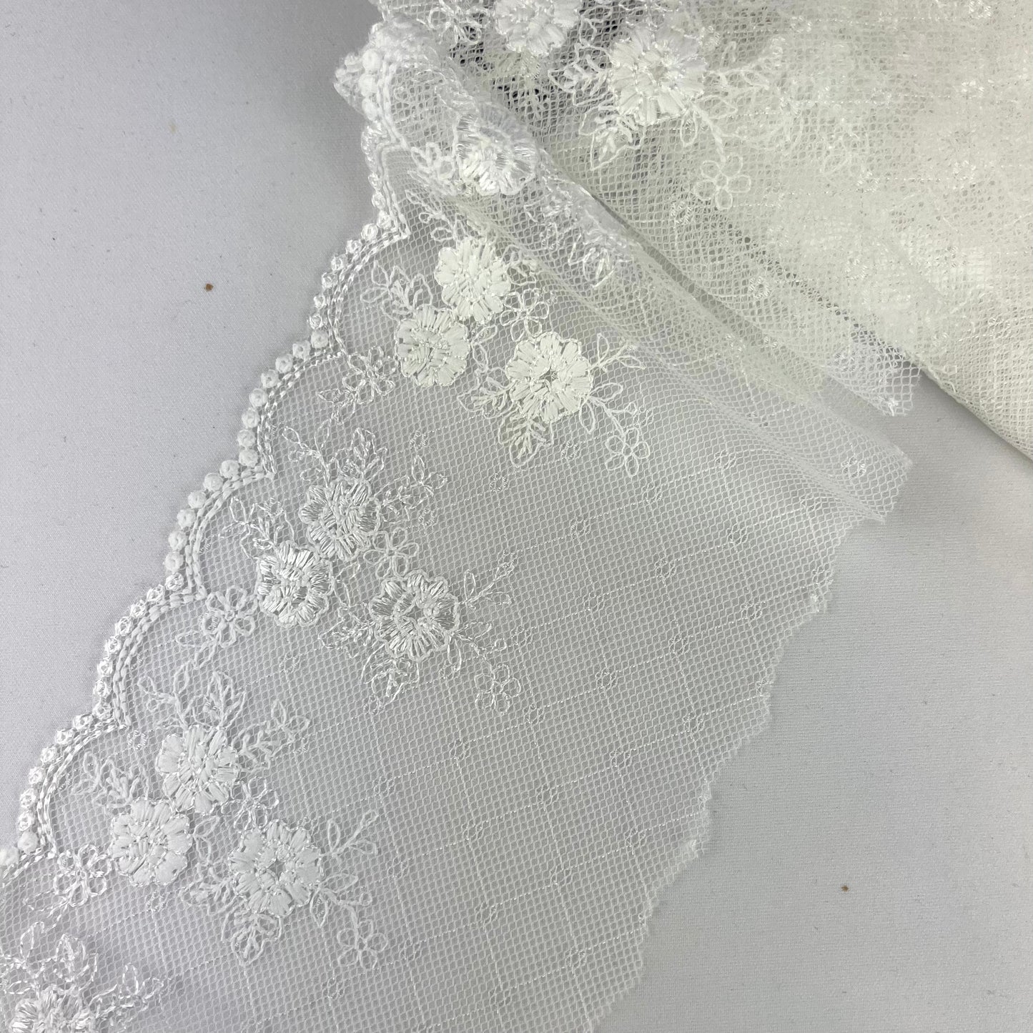 Gabrielle White Embroidered Lace