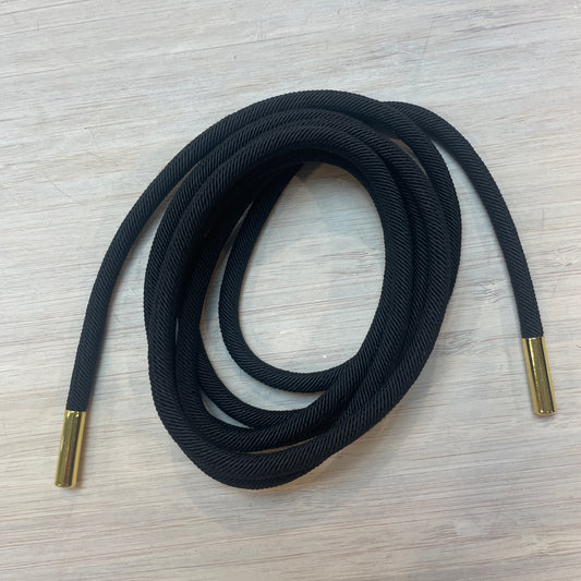 Black toggled cord tie 170cm