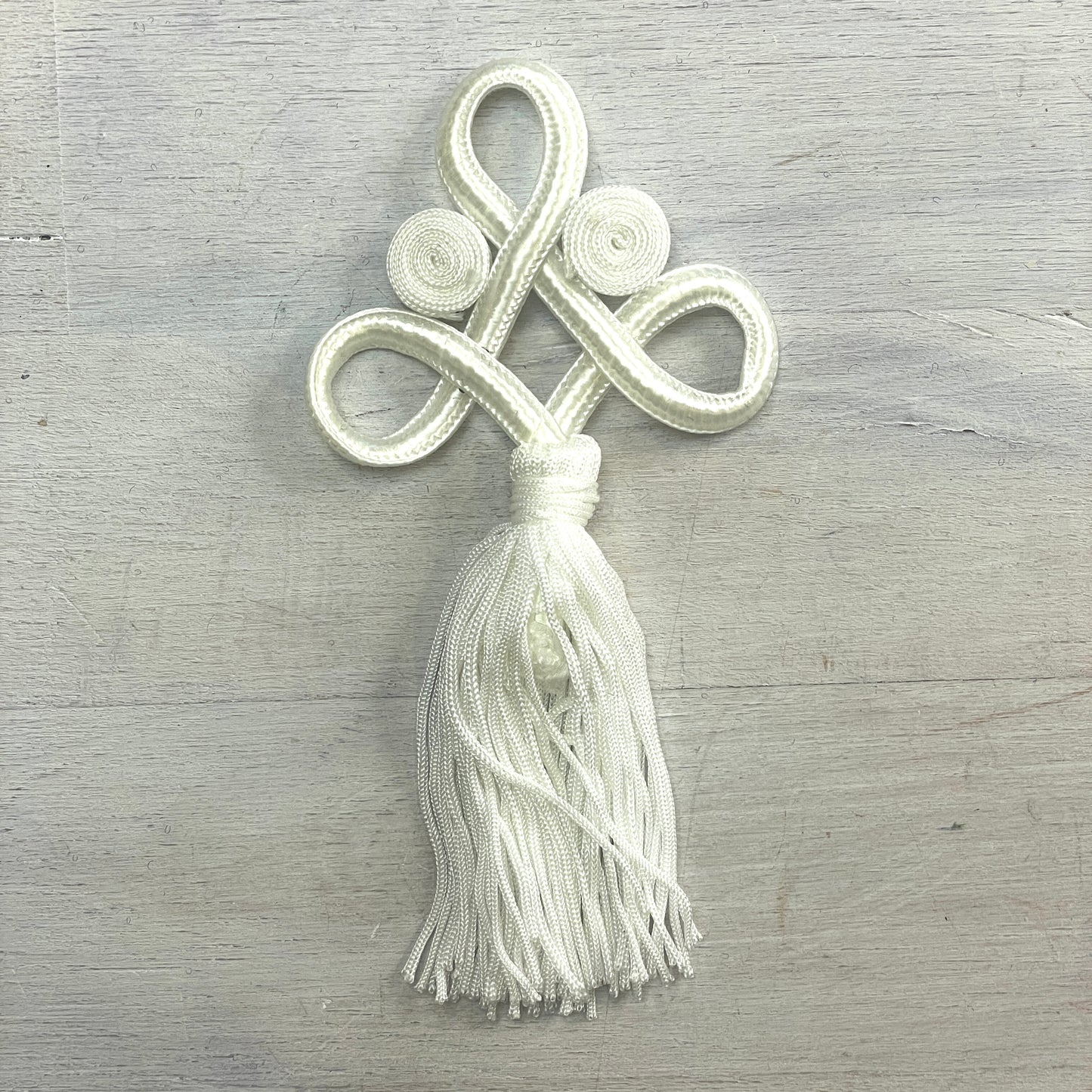large ivory ornate tassel 125mm