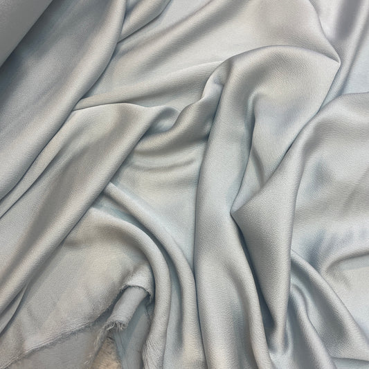 Elle ice blue lightweight stretch satin