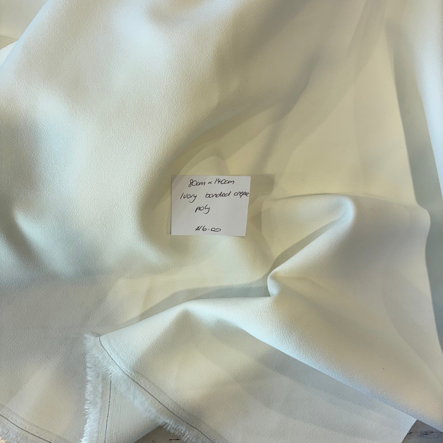 80cm Ivory Bonded Crepe