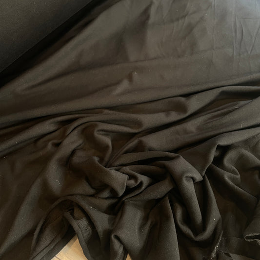 Black super soft French terry