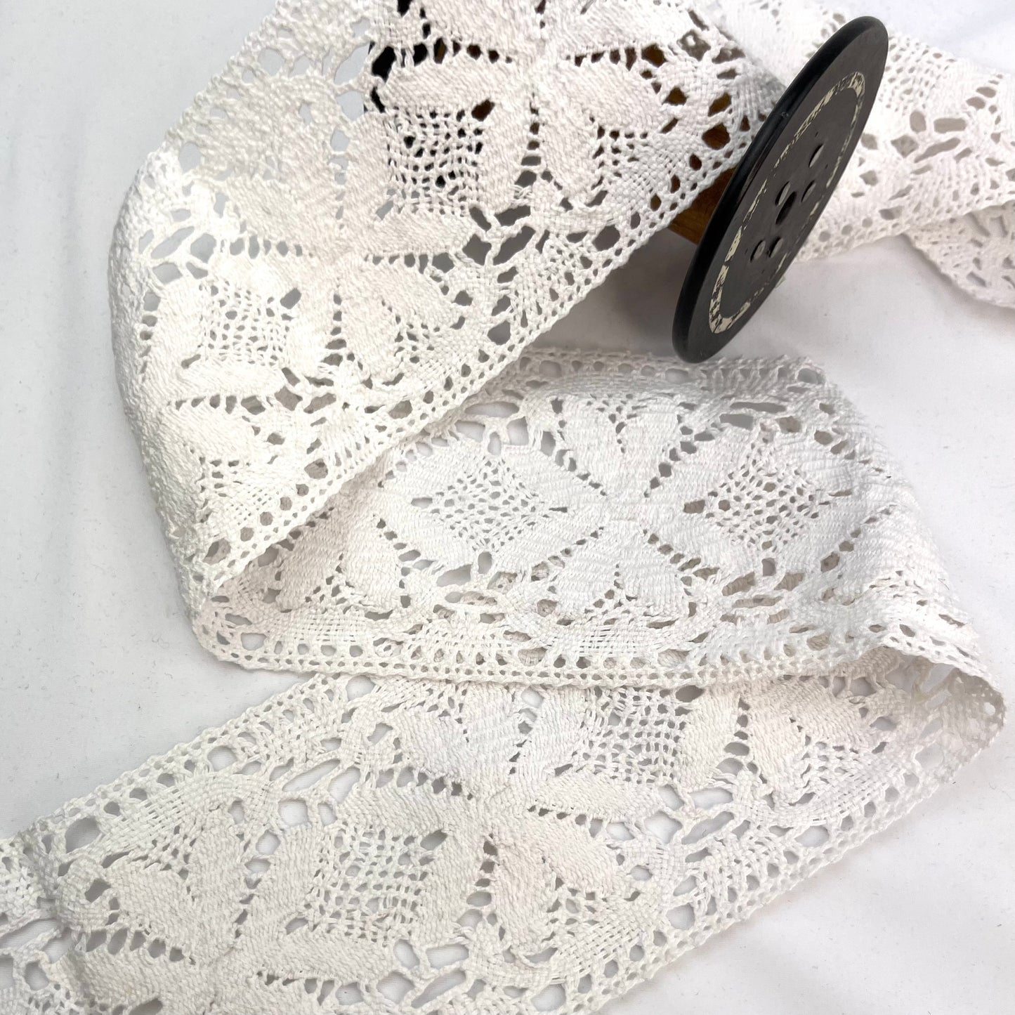 Maya White 100mm Crochet Lace