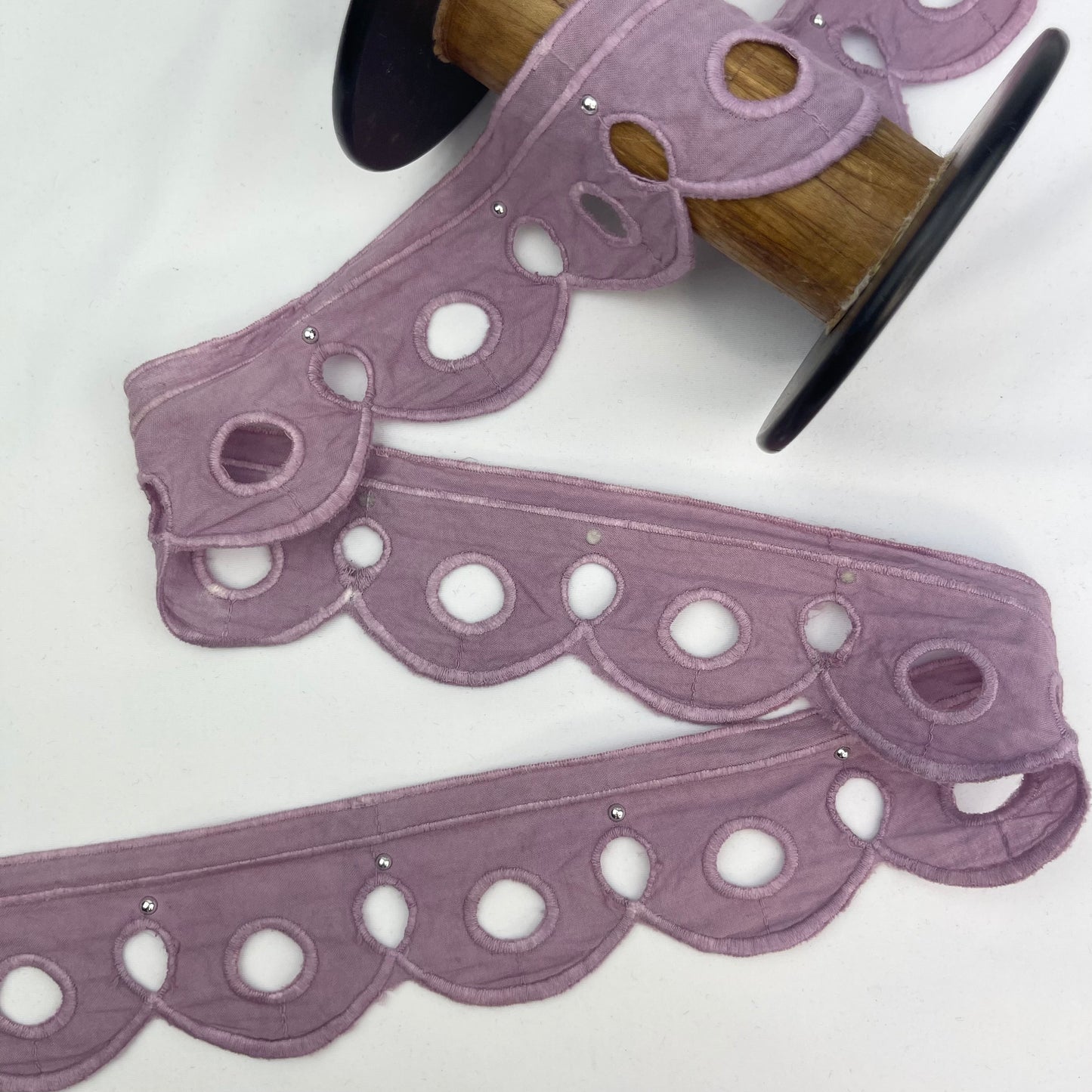 Riviera Pale Violet 55mm Large Edging Broderie Trim