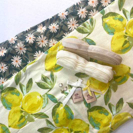 Lemon daisy mix and match knickers kit