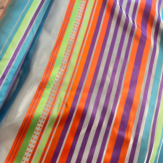 Carnival stripe jacquard satin