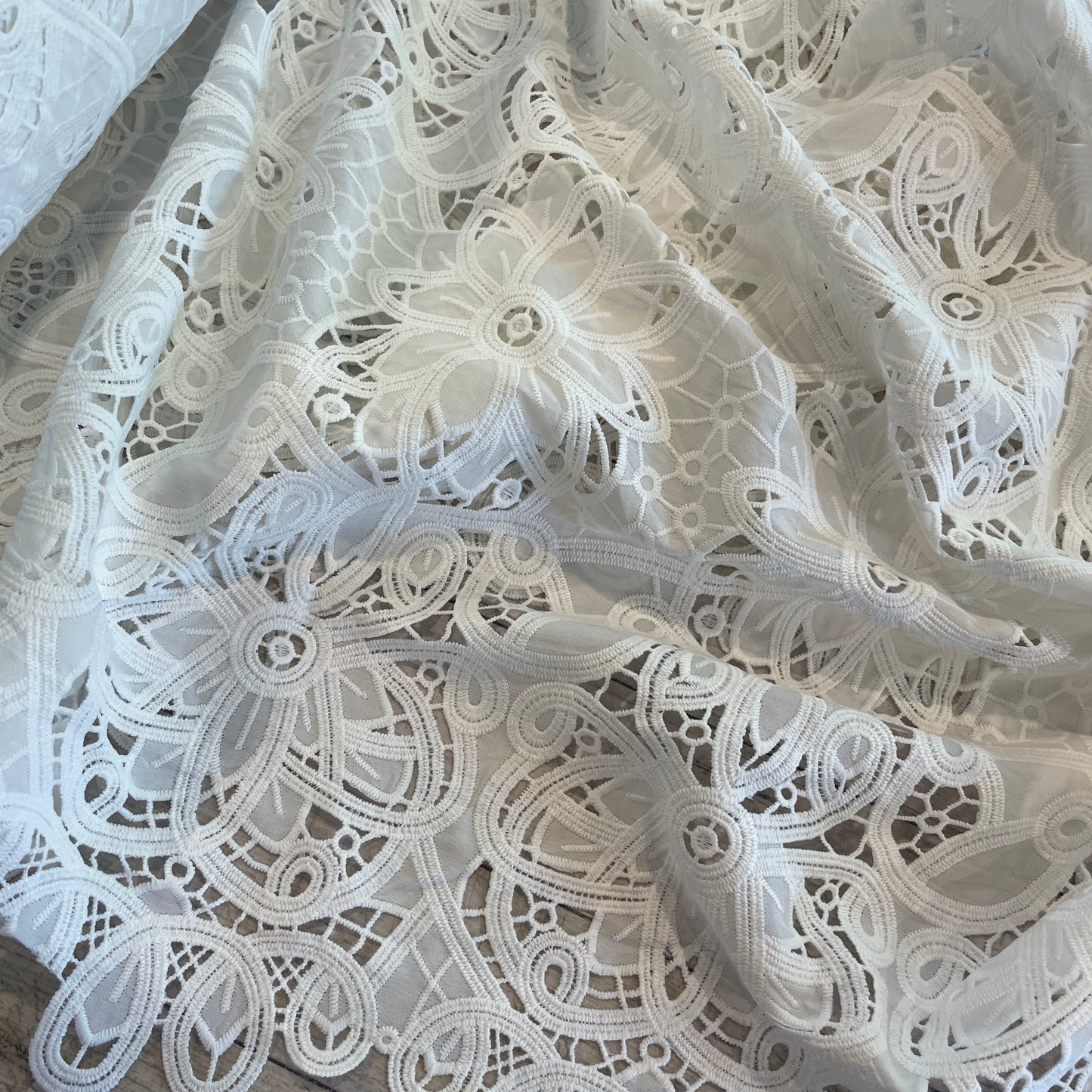 Nusa bloom embroidered cut out crepe de chine