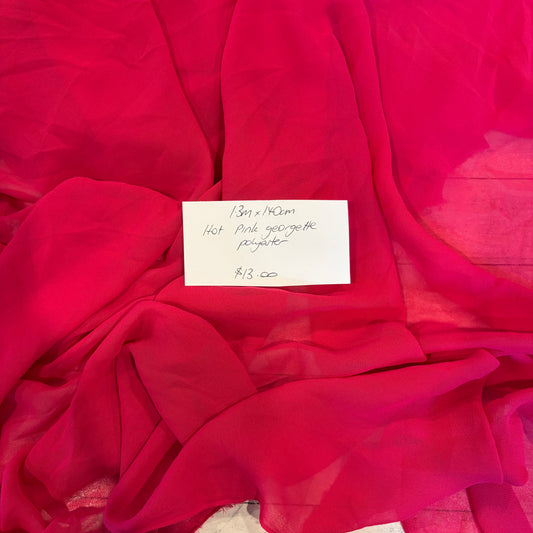 1.3m Hot Pink Georgette