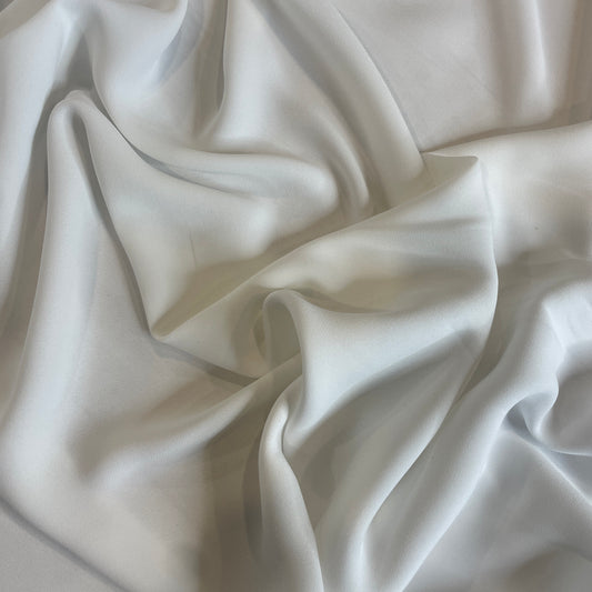 Milk white triple crepe georgette