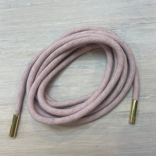 Dusty mauve toggled cord tie 170cm