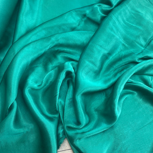 Fern green luxe drape satin