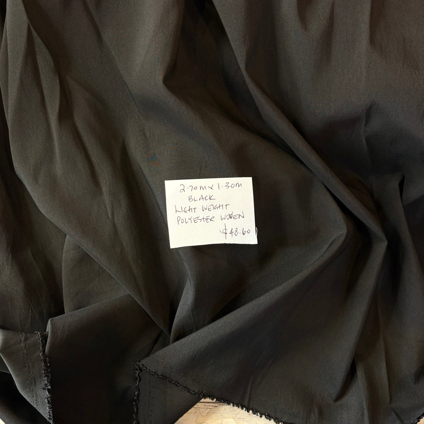 2.7m Black Lightweight Polyester