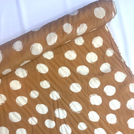 Sienna spot silk Crepe de Chine