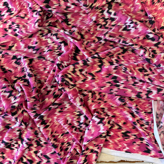 1m Barbie Watercolour Zigzag Jersey