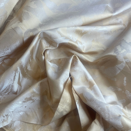 Golden abstract rose taffeta Brocade