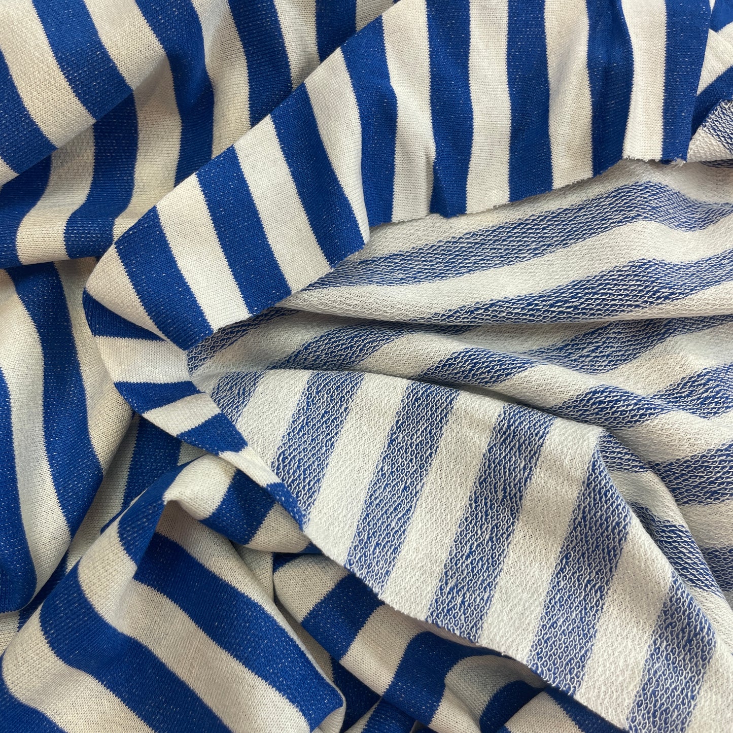 Royal sailor stripe viscose jersey