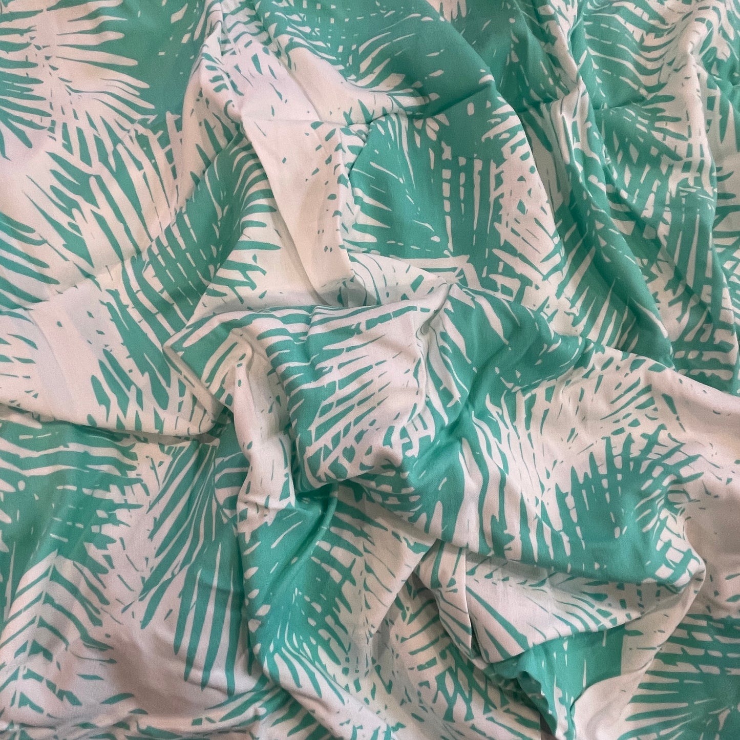 Mint palms viscose challis Isabel sleep set kit