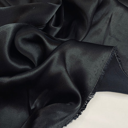 Harlow Black Luxe Drape Satin