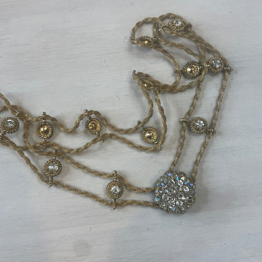 ornate gold and diamanté belt