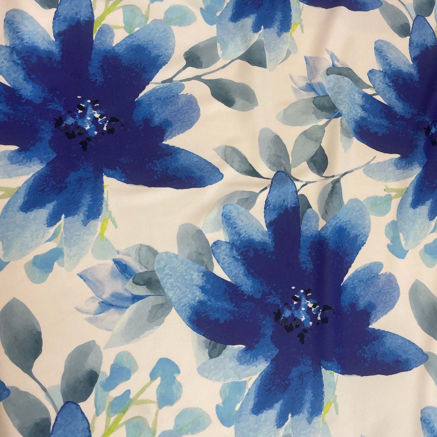 Watercolour blue iris Spandex