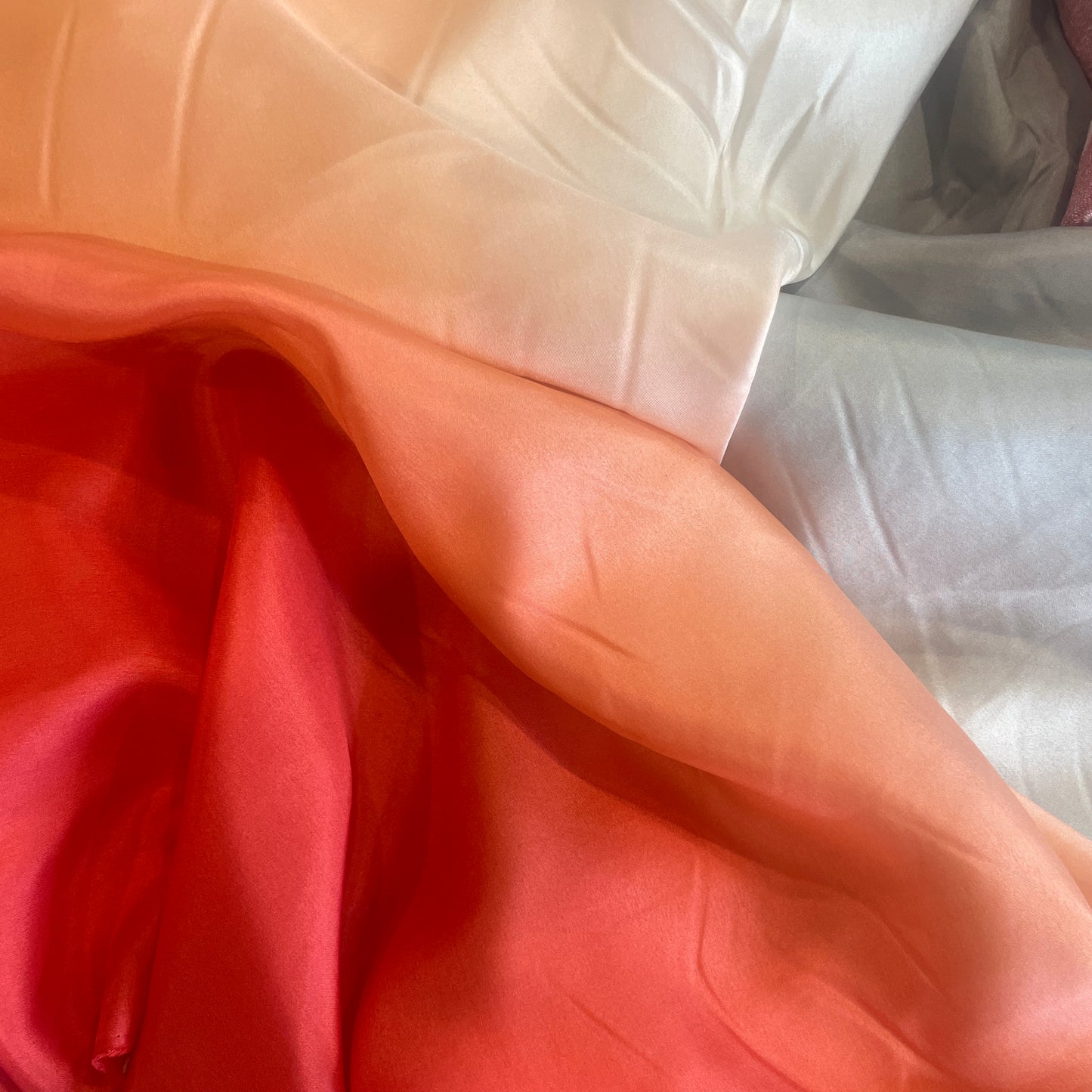 Sunset haze silk habotai