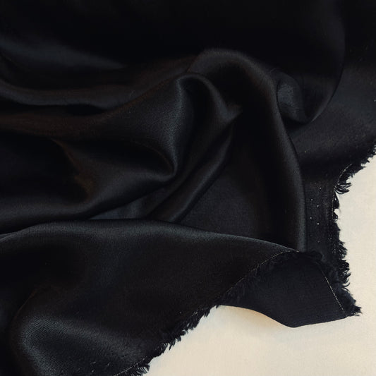 Harlow Black Luxe Drape Satin