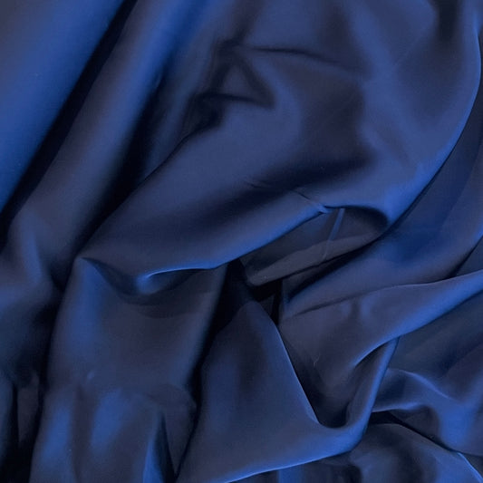 Fresh navy stretch satin