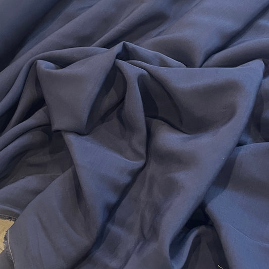 navy viscose crepe de chine
