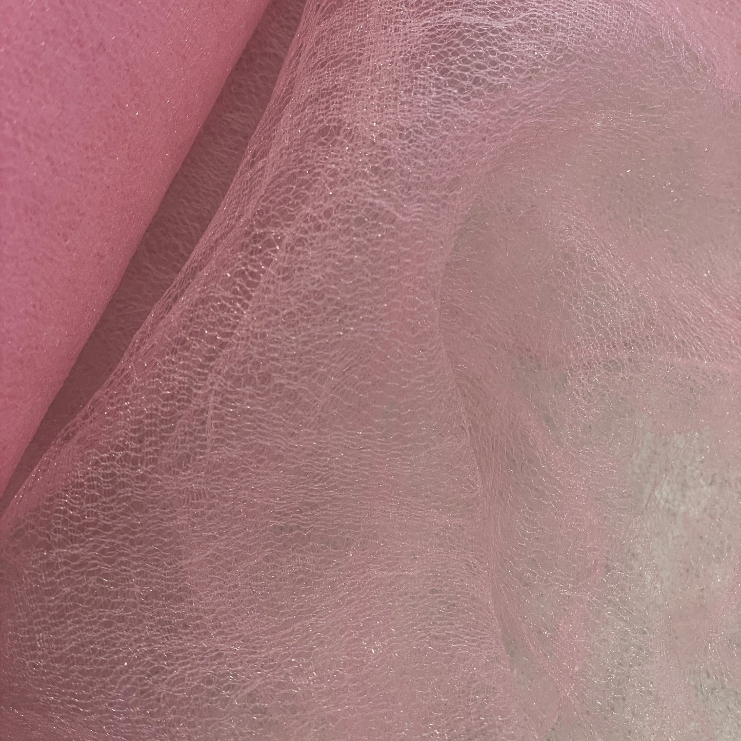 Candy floss fine textured tulle