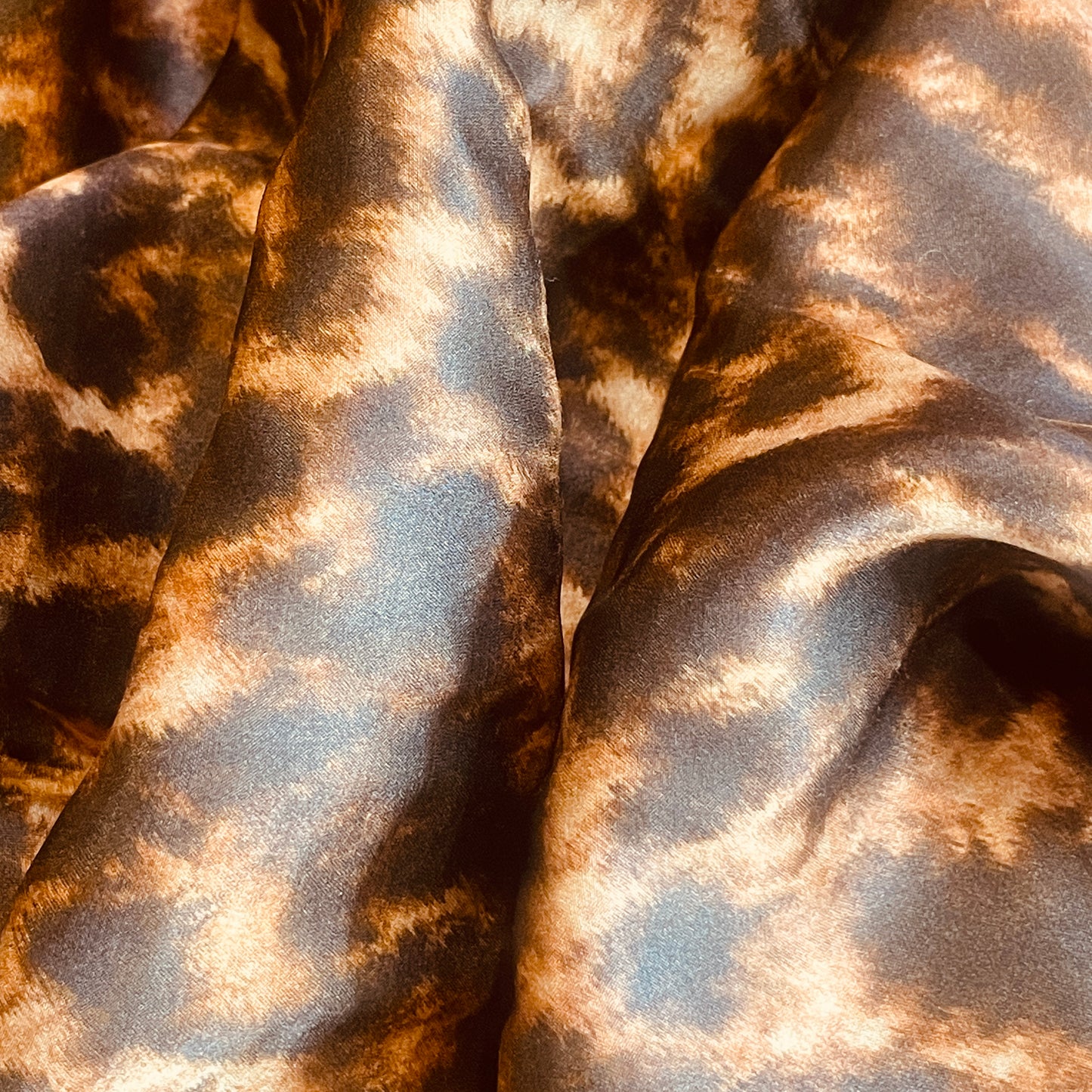 Classic leopard print Silk viscose Satin