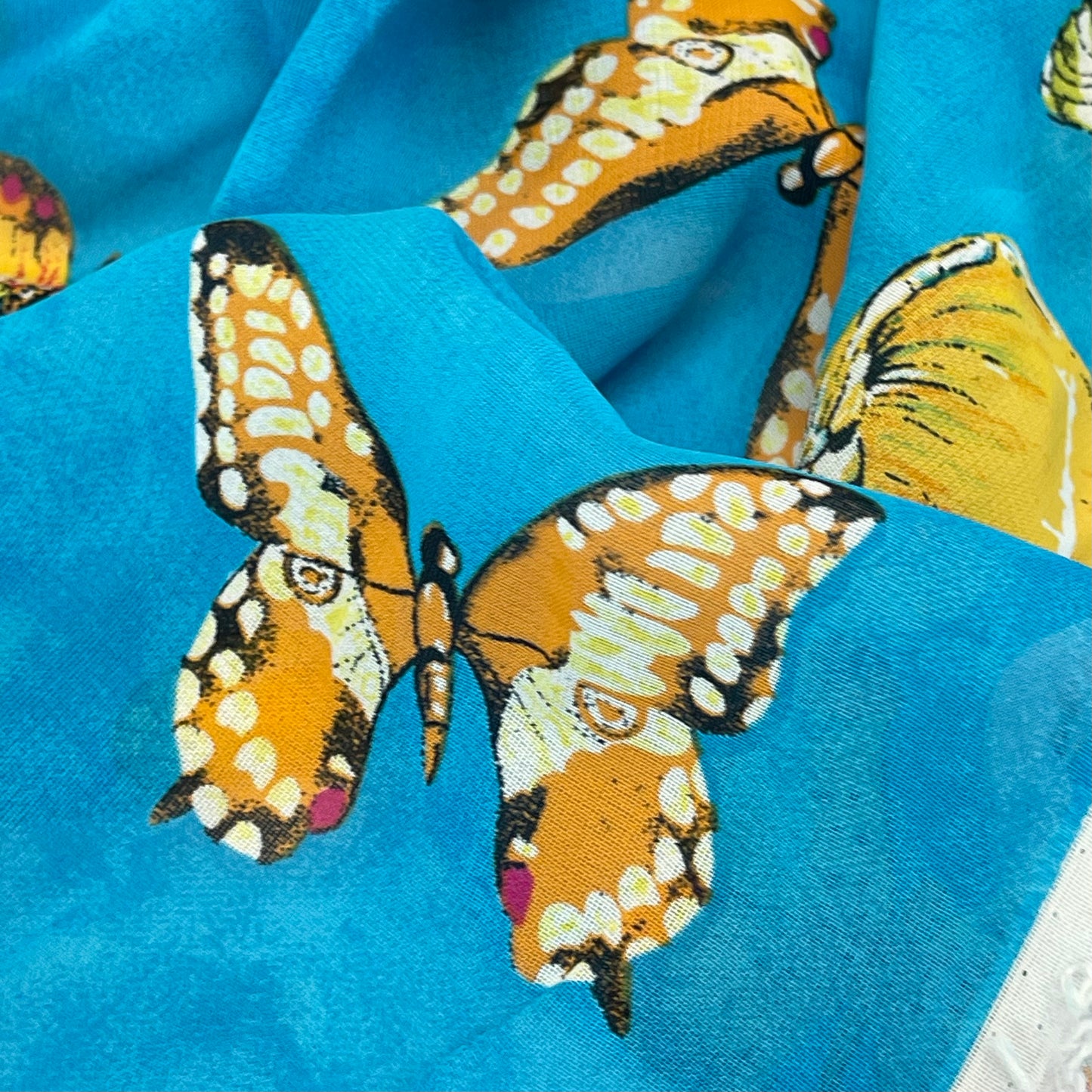 Sea of butterflies Viscose Georgette