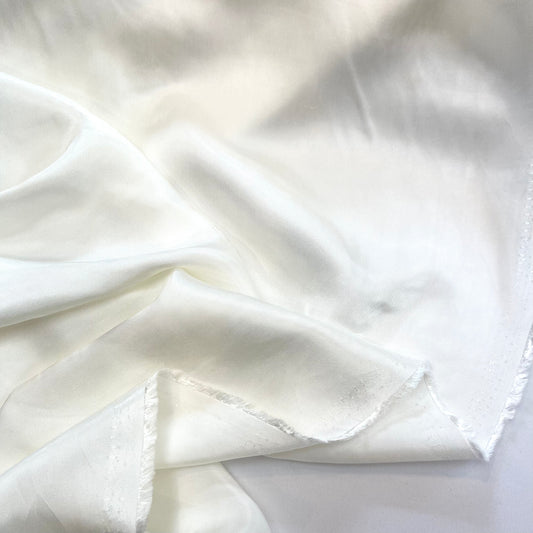 Ivory slinky drape viscose satin