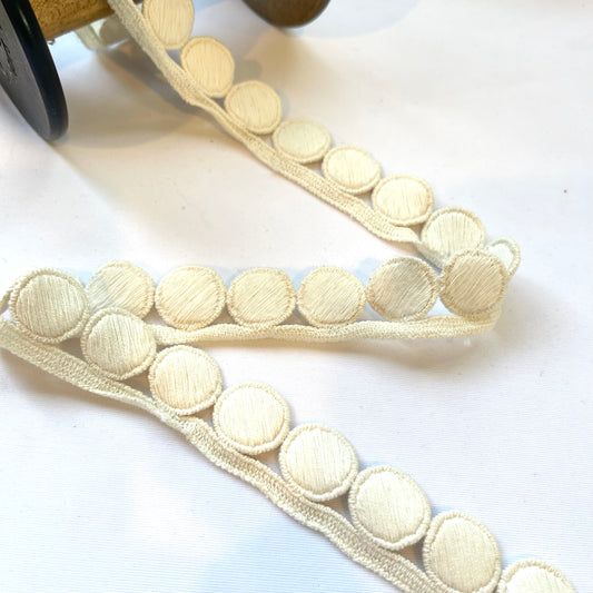 Cream Medallion Cotton Edging Trim