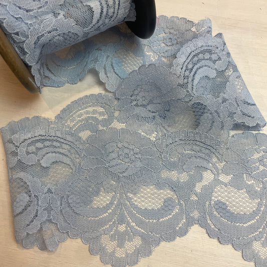 Cornflower vintage rose hand dyed lace