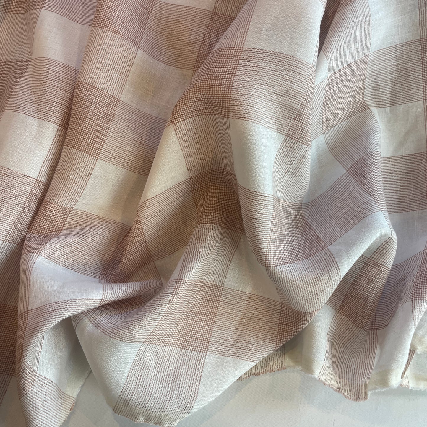 Sienna check mid weight linen