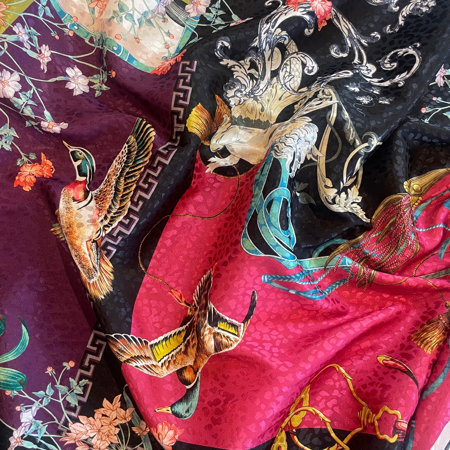 Flight of fantasy jacquard  satin