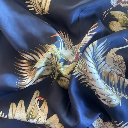 Forest flight silk twill