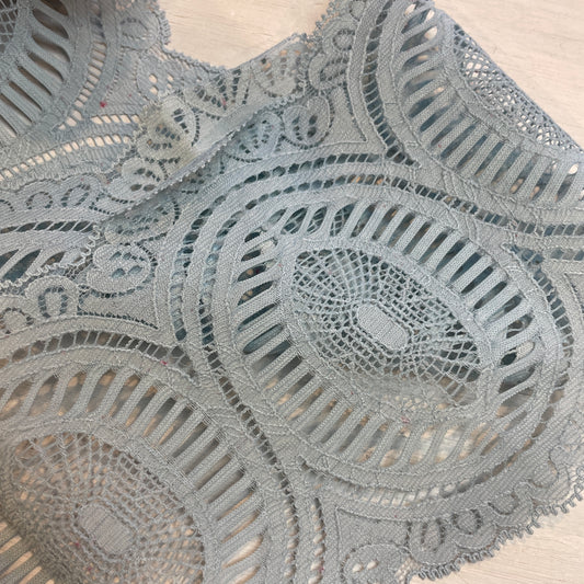 Aspen duck egg blue hand dyed lace