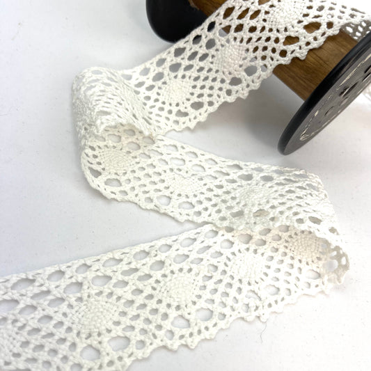 Fiona White 45mm Crochet Lace