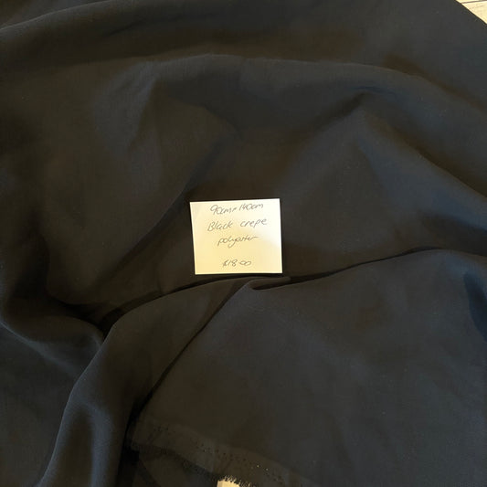 90cm Black Crepe