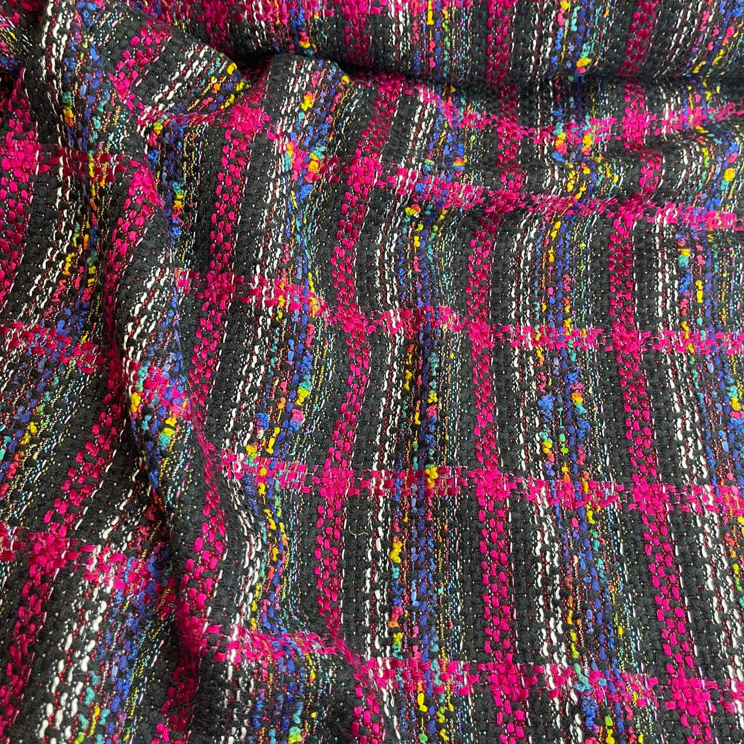 Raspberry rainbow coco Wool Tweed Coating