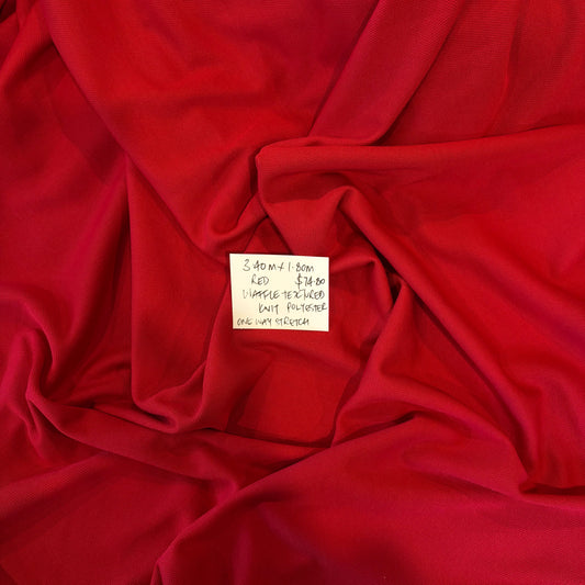 3.4m Red Waffle Textured Knit