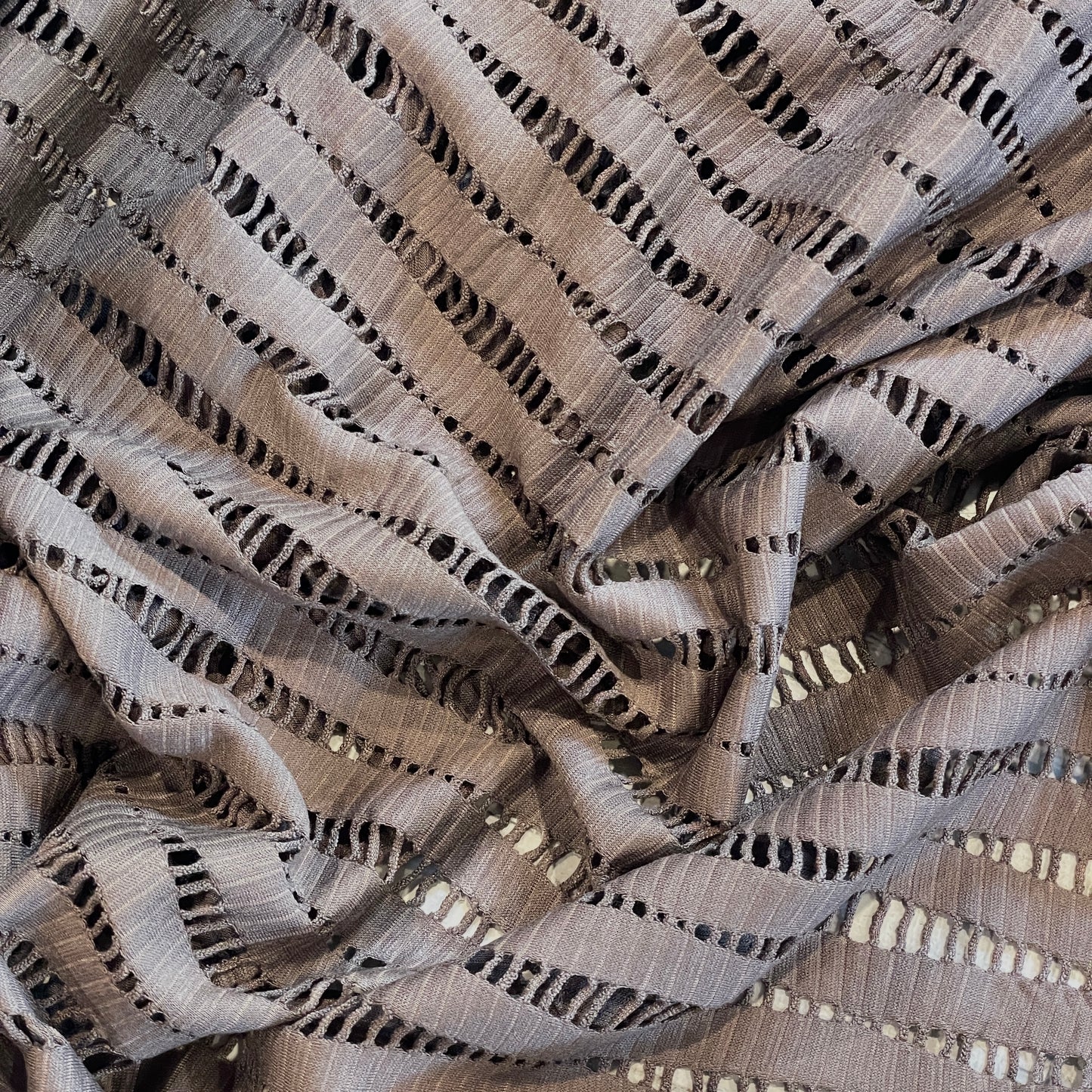 Mocha choc open knit jersey