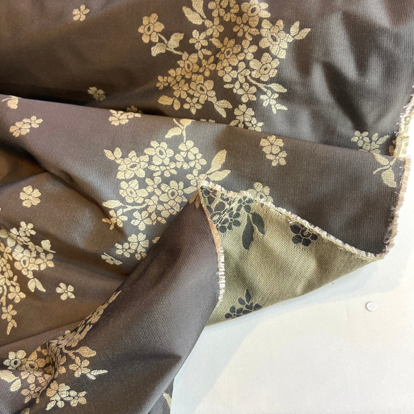 Taupe Tokyo Blossoms Brocade