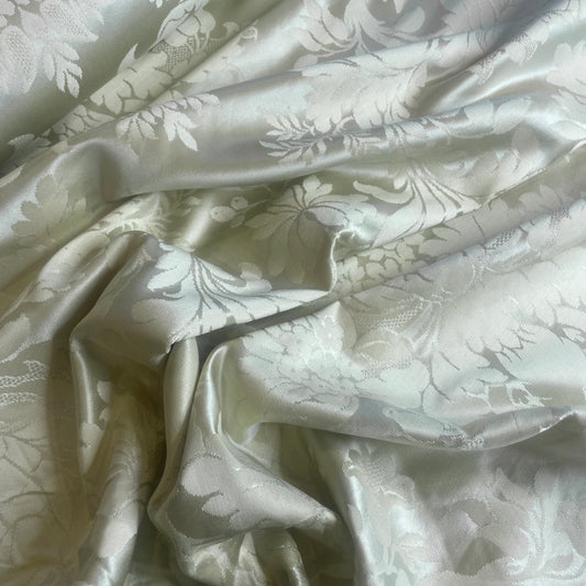 Vintage palest lime jacquard brocade