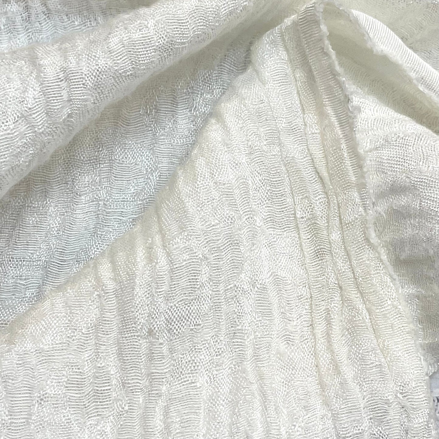 Byron Ivory Crinkle Viscose Jacquard