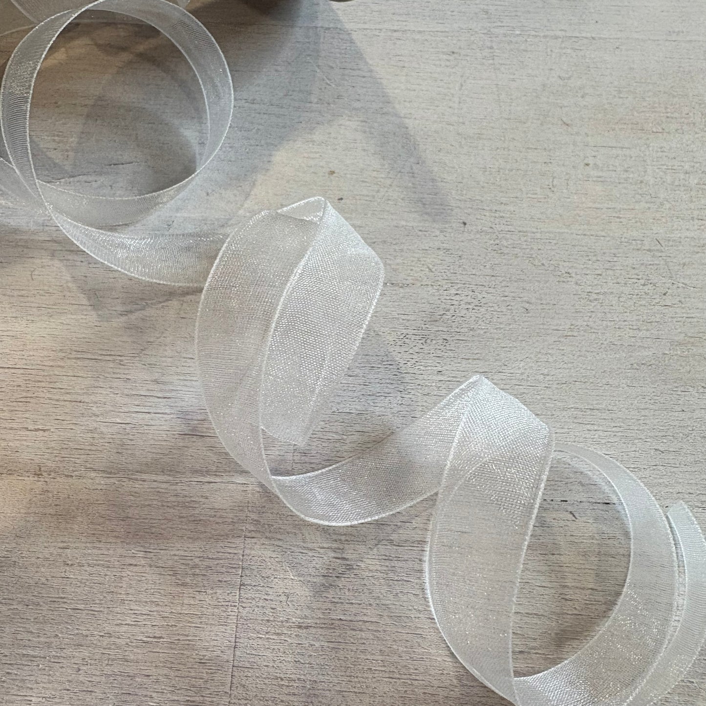 Crystal White Organza Ribbon